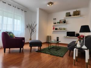 sala de estar con sofá y mesa en Cozy Island Apartment RAAL 1096 - Free Parking, en Ponta Delgada