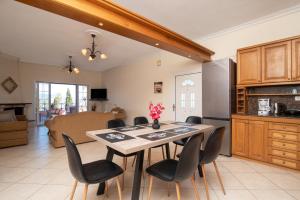 A kitchen or kitchenette at Yanna's Sea View Holiday House Close to Corfu Town