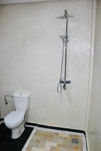 a bathroom with a toilet and a shower at DAR Riad Jomana in Marrakech