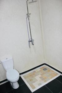 a bathroom with a toilet and a shower at DAR Riad Jomana in Marrakech
