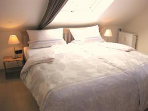 Cama o camas de una habitación en Ferienhaus Schausten