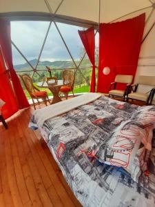 Postel nebo postele na pokoji v ubytování Glamping Mi Casita