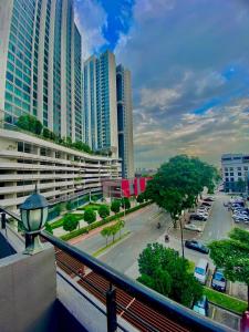 a view of a city street with tall buildings at Best View Hotel Sunway Mentari in Petaling Jaya
