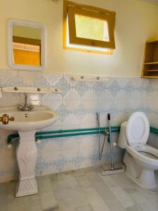 bagno con lavandino e servizi igienici di Chinar Residency a Skardu