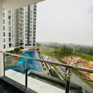 a view from the balcony of a apartment building at KULAI IOI MALL D'Putra Suites Near JPO Senai Airport in Kampong Saleng