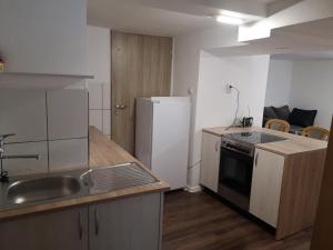 Dapur atau dapur kecil di Apartmán u Moniky