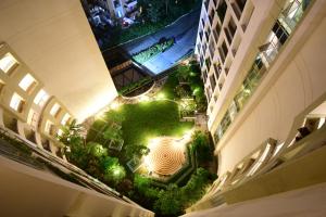 an overhead view of a garden in a building at The Xen Suites, Kolkata Airport in Kolkata