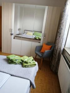 Katil atau katil-katil dalam bilik di Ferienhaus Gerdelmann