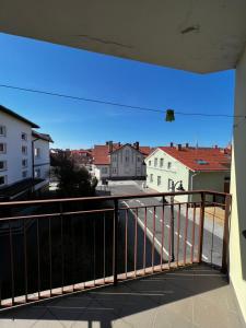 a view from the balcony of a building at Smak PRL-u in Ustka