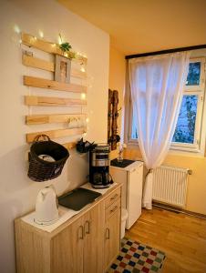 Küche/Küchenzeile in der Unterkunft Gästehaus Pension Romantika