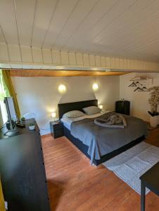 Ein Bett oder Betten in einem Zimmer der Unterkunft Gästehaus Pension Romantika