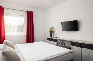 Телевизор и/или развлекательный центр в Resort U Fořta