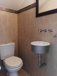 a bathroom with a toilet and a sink at Departamentos Angenino Lujan in Ciudad Lujan de Cuyo