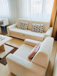 A seating area at Apartment Mountain view - Stará Lesná