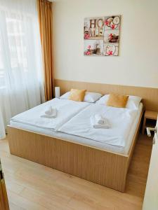 A bed or beds in a room at Apartment Mountain view - Stará Lesná