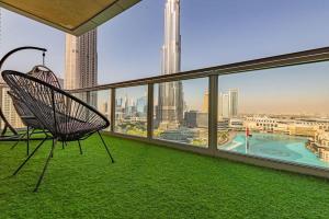 Μπαλκόνι ή βεράντα στο FIRST CLASS 3BR with full BURJ KHALIFA VIEW