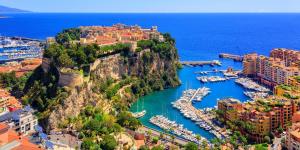 a view of a harbor with boats in the water at Beau studio tout équipé dans le centre historique in Biot