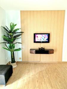 TV a/nebo společenská místnost v ubytování Precioso apartamento en el corazón histórico