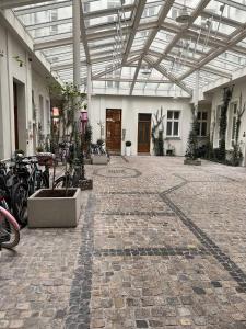 a building with bikes parked inside of it at Luxury Apartment In The City Center , Wi-Fi - by HIK Apartments in Warsaw