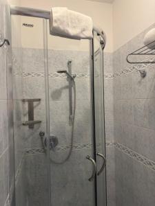 Koupelna v ubytování Hotel Ambra