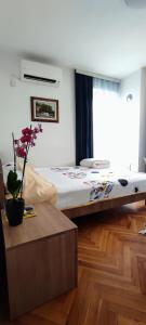 Un pat sau paturi într-o cameră la Vila Sentić