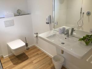 Koupelna v ubytování Weingut-Aparthotel Olinger