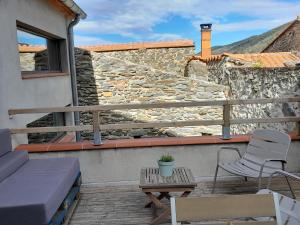Balkón nebo terasa v ubytování Loft vue montagne