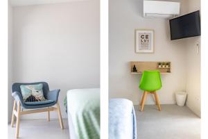 TV a/nebo společenská místnost v ubytování CASA LC chambre2 vue Mer Jacuzzi
