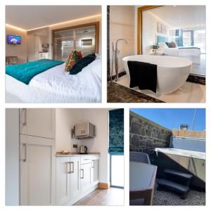 En eller flere senge i et værelse på Antrim House Guest Rooms & Suites