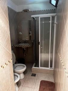 ein Bad mit einem WC und einem Waschbecken in der Unterkunft Alquilo casa quinta in Pocito