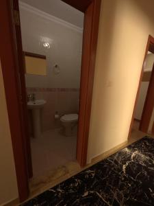 y baño con aseo y lavamanos. en BEŞ YILDIZ APART en Trabzon