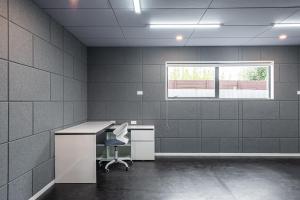 an empty office with a desk and a chair at Newly Built Two Bedroom with Double Garage in Wigram