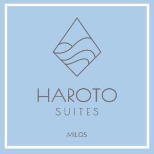 un logo pour un hôtel de caractère avec une vague dans l'établissement Haroto Suites, à Trypiti