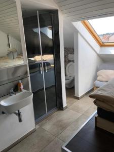Koupelna v ubytování Apartman Kryštof