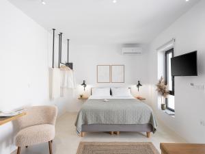 Posteľ alebo postele v izbe v ubytovaní Lithos Retreat 2(ΛΙTHOS Retreat)
