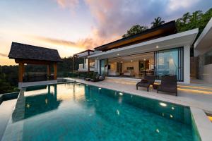 Bazén v ubytování Samui Relax Airfreshing Privacy Modern Luxury Seaview Natural Rainforest Infinity Pool Villa With 3 Beds Suits With Housekeeper nebo v jeho okolí + 10 fotografií