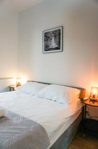 Postel nebo postele na pokoji v ubytování Słoneczny Apartament