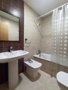 Koupelna v ubytování Precioso apartamento con terraza y vistas al mar