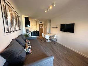 Televízia a/alebo spoločenská miestnosť v ubytovaní Apt céntrico con vistas y piscinas