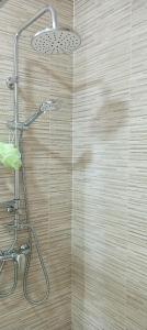 a shower with a shower head in a bathroom at Conde de la Encina in Trujillo +43 photos
