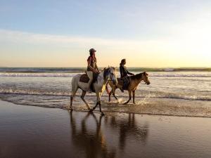 two people riding horses on the beach at Ca' Savio terramare in Cavallino-Treporti