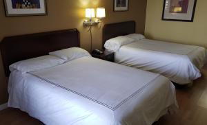 West Texas Inn & Suites Midland tesisinde bir odada yatak veya yataklar