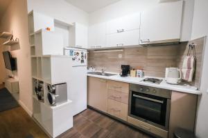 Кухня или кухненски бокс в Skopje Center City Apartments