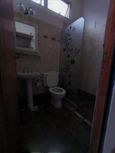 a bathroom with a toilet and a sink at Carlina in Salta