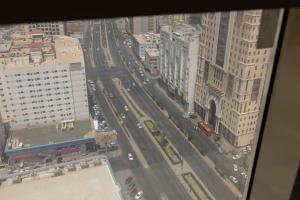 an aerial view of a street in a city at Al Rayyan Towers 3 in Mecca