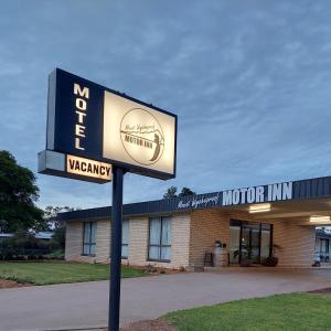 a sign in front of a mordory motel at Mount Wycheproof Motor Inn in Wycheproof