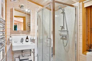 Ένα μπάνιο στο The Lodge - Luxury Lodge with Super King Size Bed, Kitchen & Shower Room +15 φωτογραφίες