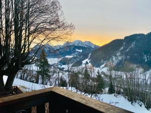 RossinièreにあるHeidi Chaletの雪山群の景色