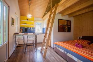 Kuchyň nebo kuchyňský kout v ubytování Podskalí - zahradní apartmán