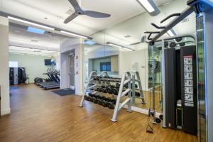 a gym with treadmills and weights at Walnut Creek 1BR w BBQ Gym WD nr BART SFO-987 in Pleasant Hill